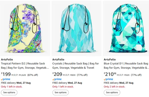 Image of ArtzFolio Sack Bag Starting @ ₹199