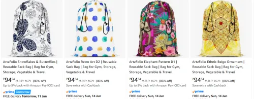 Image of ArtzFolio Sack Bag Starting @ ₹94