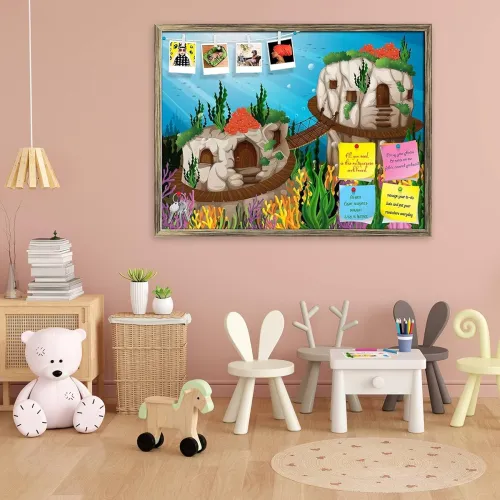 Image of ArtzFolio Two Caves Underwater | Bulletin Board Notice Pin Board