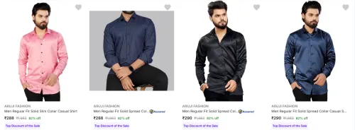 Image of Aruji Fashion Men's Shirts upto 82% Discount