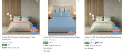 Arvind 120 Bedsheet Starting @ ₹240