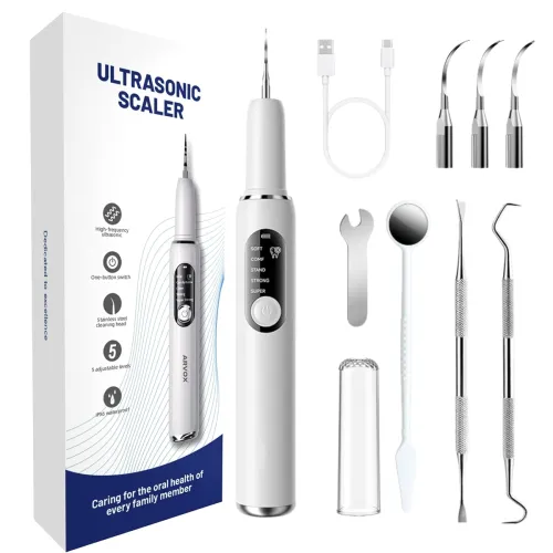 Image of Arvox Electric Teeth Whitening Kit – Instant Teeth Stain Remover, Teeth Tartar Plaque Remover with 5 Adjustable Mode & 3
