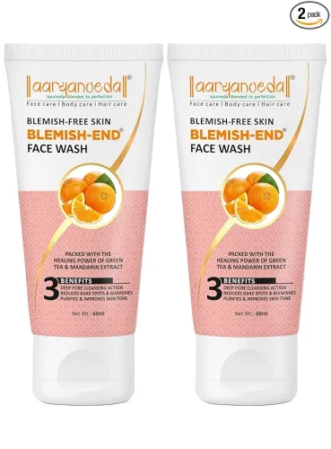 Image of Aryanveda Blemish End Face Wash For Pigmentation & Lightens Age Spot with Niacinamide, For Men & Women - Pack of 2 (2 X 