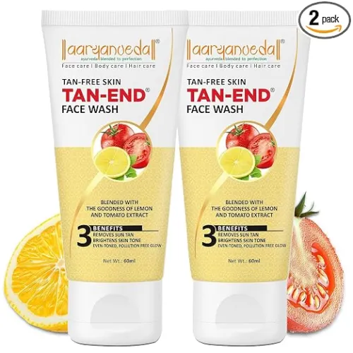 Image of Aryanveda Tan-free Tanend Face Wash with Tomato & Lemon Extracts 100ml * Pack of 2