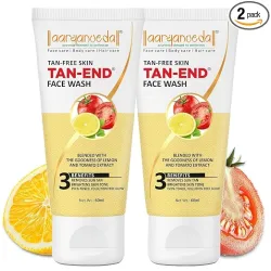 Aryanveda Tan-free Tanend Face Wash With Tomato & Lemon Extracts, For Moisturizing & Tan Removal 100ml Each (Pack of 2)