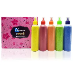 Ascension Rangoli Color Powder Bottles Set