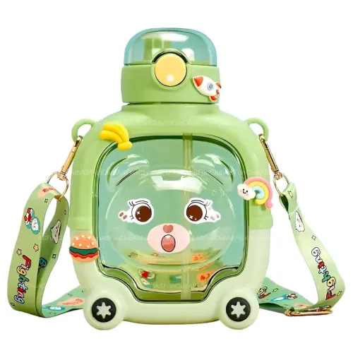 Image of ASFunClub Cute Cartoon Water Bottle for Kids 1L