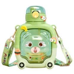 ASFunClub Cute Cartoon Water Bottle for Kids 1L