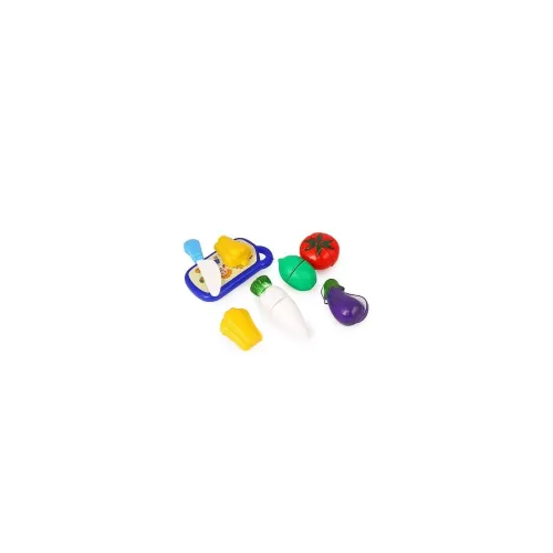 Image of Asian Vegetable 7 PC Fruits Cutting Toy Set for Kids | Plastic Fruits Cutting Game for Toddlers