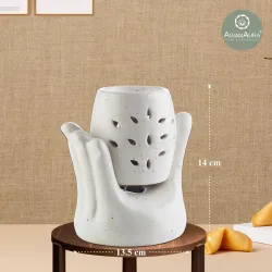 Asian Aura Hand Shaped Ceramic Electric Aroma Diffuser for Home Fragrance| Oil