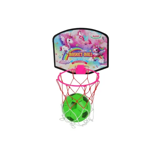 Image of Asian Kids Basketball Hoop Set Unicorn Theme