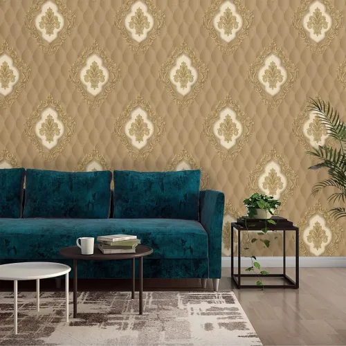 Image of Asian Paints ezyCR8 Golden Motifs Wallpaper 
