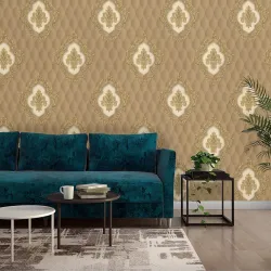 Asian Paints ezyCR8 Golden Motifs Wallpaper