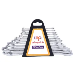 Asian Paints TruCare 12-in-1 Pcs Combination Jaw Spanners Wrench Set | Carbon Steel with Rust & Corrosion Resistant Chro