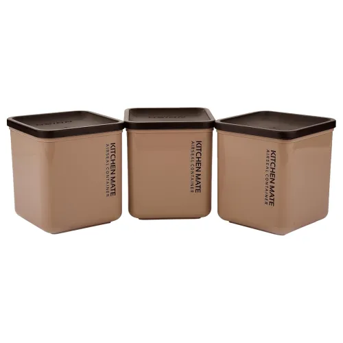 Image of Asian Plastowares - Airtight Rectangular Storage Containers (Set of 3,1300ml each)