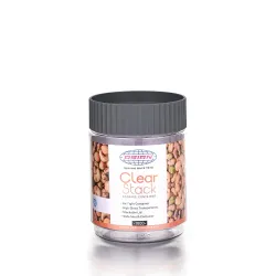 Asian Plastowares - Clear Stack Jar (1800ML X 1) | BPA-Free | Multipurpose Jar for Snacks, Pulses, Dry Fruits & Biscuits | Airtight | Food Grade Storage Box | Assorted Colour