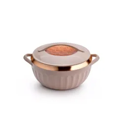 Asian Plastowares Dignity Casserole 1600ml | Premium Insulated Hotpot with Inner Steel Lid | Elegant Diwali Gift Set | Kitchen Storage Dinnerware Combo | Brown