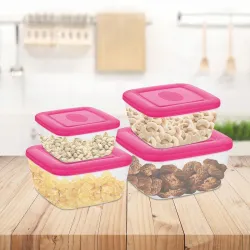 Asian Plastowares Plastic Flora Container (Set of 4,  500ml, 1 Litre, 1.5 Litre, 2.5 Litre)