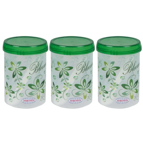 Image of Asian Plastowares Turn & Lock Storage Containers with spoons