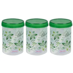 Asian Plastowares Turn & Lock Storage Containers with spoons