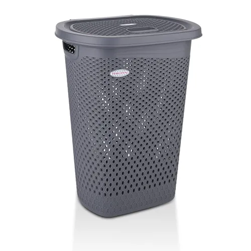 Image of Asian Plastowares - Verona Laundry Basket with Lid | Large Size | Multi-Utility Storage Basket/Bin for Clothes, Toys, Ki