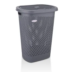 Asian Plastowares - Verona Laundry Basket with Lid | Large Size | Multi-Utility Storage Basket/Bin for Clothes, Toys, Ki