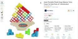 Asian Tetra Tower Balance Game Toy