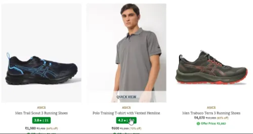 Image of Asics clothing & footwear up to 70% Discount 