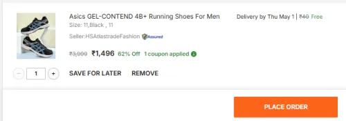 Image of Asics GEL-CONTEND 4B+ Running Shoes For Men 