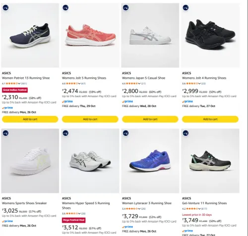 Image of ASICS Men's at minimum 60% Discount