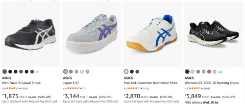 Image of Asics Men's Shoes at minimum 63% Discount