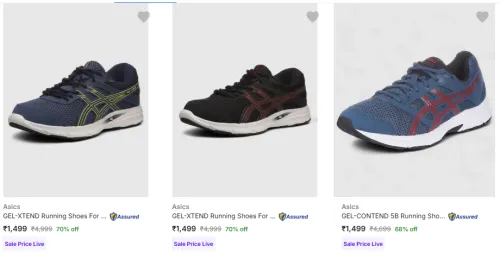 Image of Asics Men Shoes Starting @ ₹1499