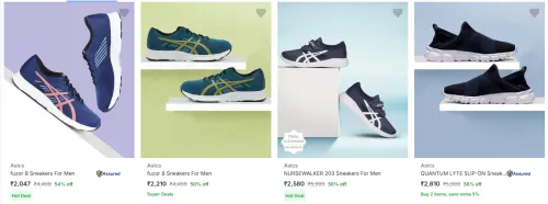 Image of Asics Men’s Casual Shoes at minimum 50% Discount