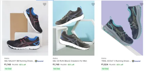 Image of Asics Men's Shoes minimum 60% Discount