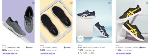 Image of Asics Men’s Shoes upto 69% Discount