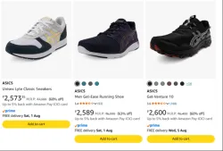 ASICS Mens Sneakers Minimum 60% Discount
