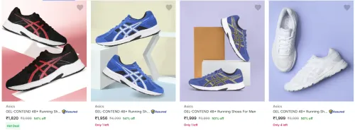 Image of Asics Men’s Sports Shoes at minimum 50% Discount