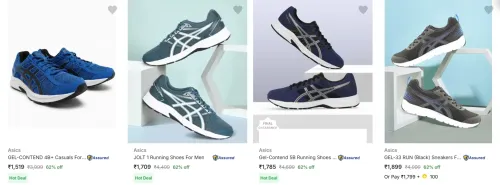 Image of Asics Men’s Sports Shoes at minimum 60% Discount