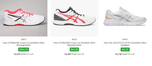 Image of Asics Running Shoes Minimum 60% Discount