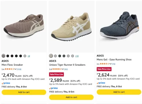 Image of Asics Shoes For Man upto 63% Discount