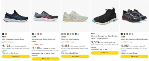 Image of Asics Women's Shoes upto 61% Discount