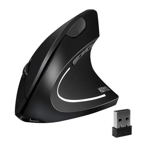 Image of ASOYIOL MICROWARE 2.4GHz Wireless Vertical Ergonomic Mouse 6-Button