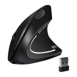 ASOYIOL MICROWARE 2.4GHz Wireless Vertical Ergonomic Mouse 800-1600 Dpi Optical Mouse 6 Buttons Rechargeable and Portabl