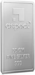 Aspect Bullion & Refinery ASB50GMKALP999 S 999 50 g Silver Bar