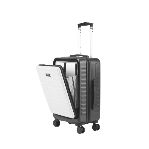 Image of Assembly Stark 20 Inch Cabin Trolley Bag Hard Shell Polycarbonate Suitcase with TSA Lock 8 Spinner Wheels Carry On Lugga