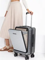 Assembly Stark Textured 8 Wheel Large Trolley Bag- 50L