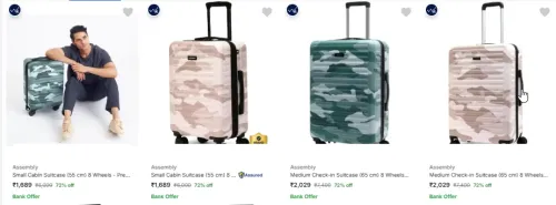 Image of Assembly Suitcases at minimum 70% Discount