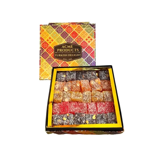 Image of Assorted Turkish Delight Mix Rose, Mint, Lemon Flavour Sweet Gift pack