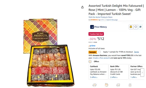 Image of Assorted Turkish Delight Mix Falvoured Sweet