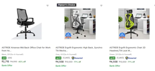 Image of Astride Office Chairs Upto 78% Discount |Starting @ ₹2715